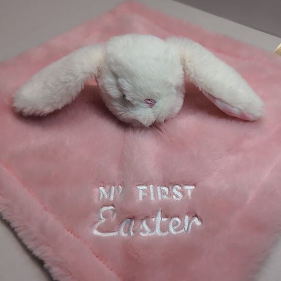 MTY International My First Easter Lovey Rattle Security Blanket Baby Plush Pink - Picture 5 of 8